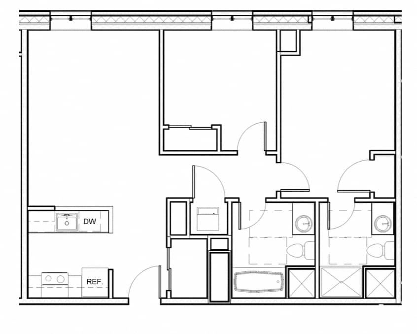 2 Bed 2 Bath 203-603